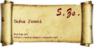 Suha Zseni névjegykártya